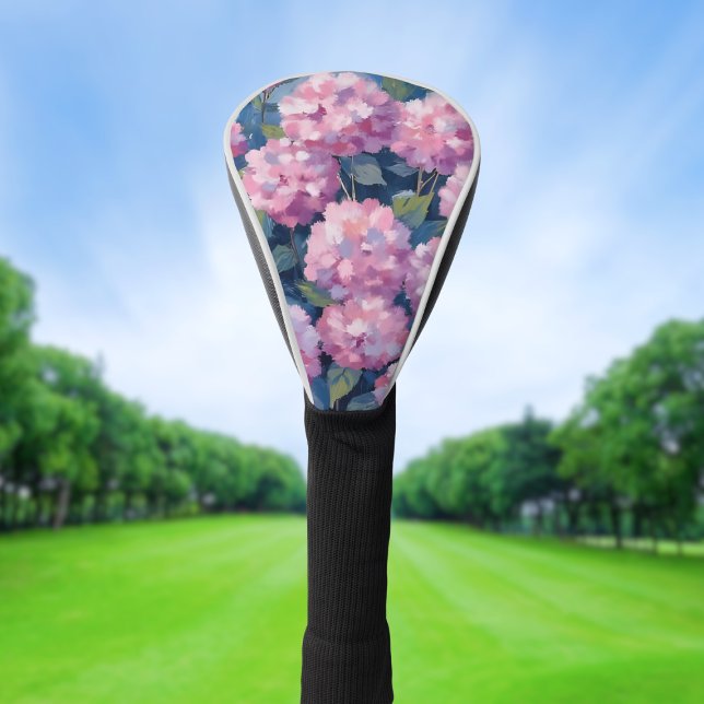 Blush Pink Hydrangeas Floral Golf Head Cover (Creator Uploaded)