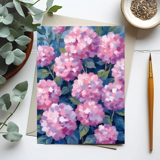 Blush Pink Hydrangeas Floral Postcard (Creator Uploaded)