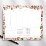 Blush Pink Hydrangeas Planner Pad<br><div class="desc">What a lovely way to get organised! This planner pad is covered with blush pink hydrangeas with accents of greenery. Lots of room to write down everything you need to accomplish each week,  and also includes a habit tracker and room for a to do list.</div>