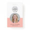 Blush Pink ID | Modern Stylish Photo Name Logo QR