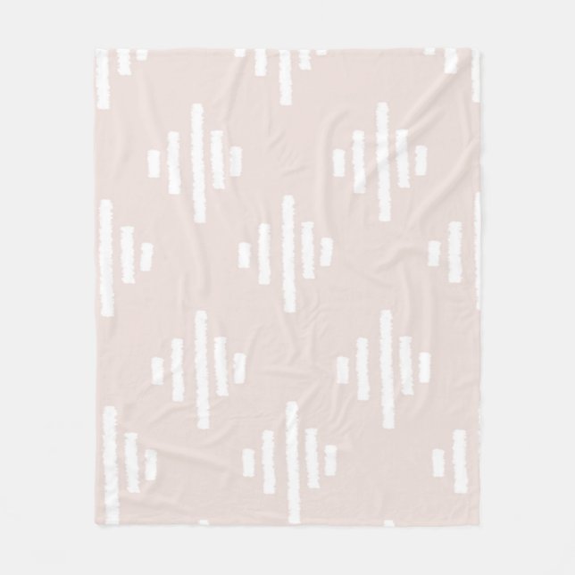 Blush pink Ikat Blanket (Front)
