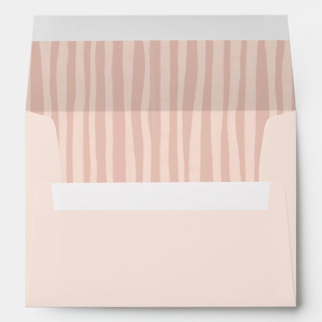 Blush Pink Inside Striped Envelope (Back (Bottom))