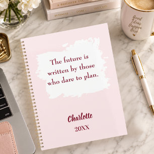 Blush pink inspirational quote 2027 planner