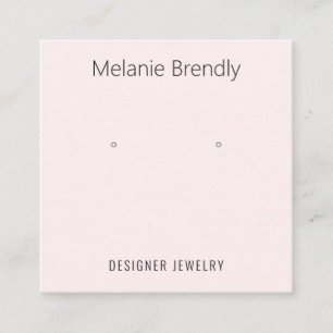 Blush Pink Jewellery Earring Display Business Card