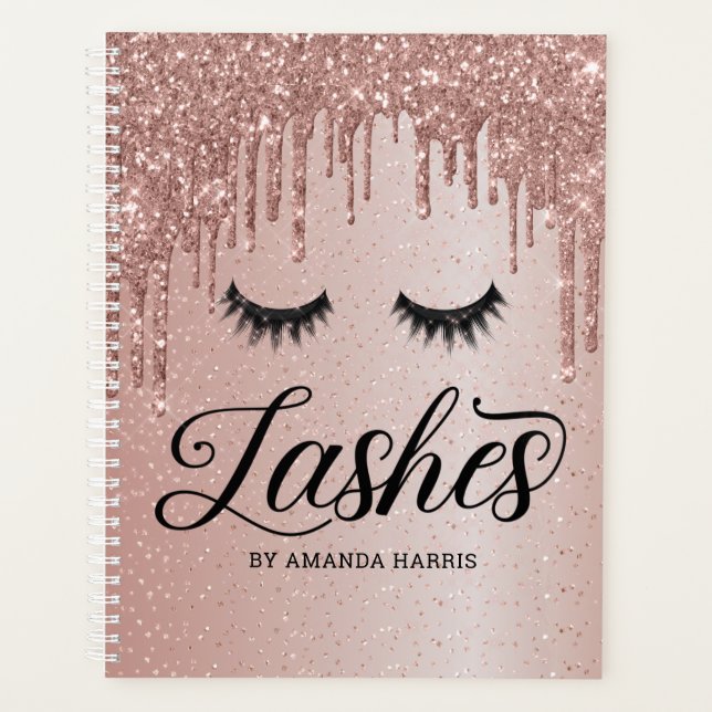 Blush Pink Lashes Appointment Book Planner (Front)