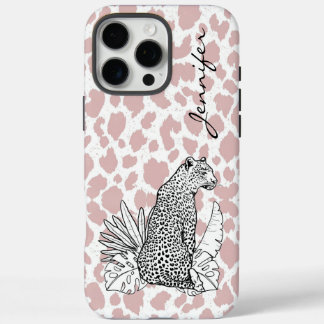 Blush Pink Leopard iPhone iPhone 16 Pro Max Case