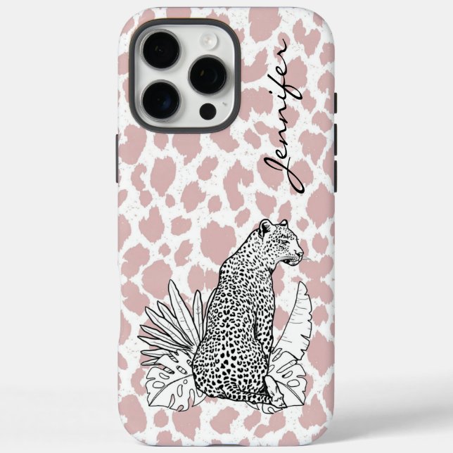 Blush Pink Leopard iPhone  Case-Mate iPhone Case (Back)