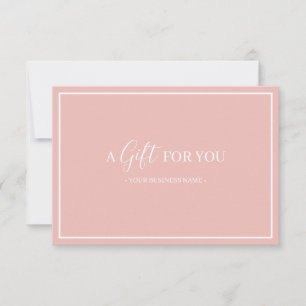 Blush Pink Line Frame Customised Gift Certificate