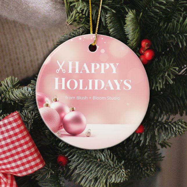 Blush Pink Logo Ornament for Salons (Creator Uploaded)