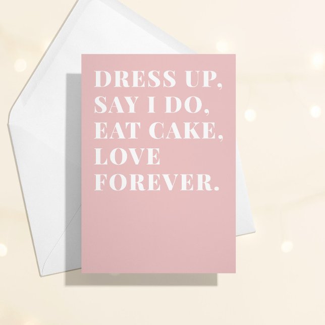 Blush Pink Love Forever Wedding Congratulations Card (Creator Uploaded)