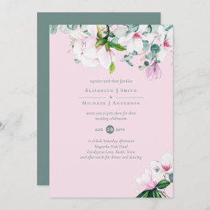 Blush Pink Magnolias Sage Eucalyptus Wedding