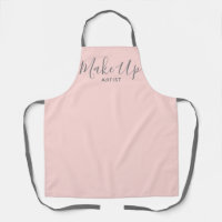 Blush Pink Make Up Artist Grey Handwriting Script