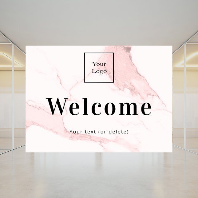 Blush pink marble business logo welcome (Creator Uploaded)