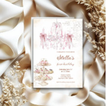 Blush Pink Marie Antoinette Invitation