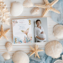 Blush Pink Mermaid Tail Baby Shower