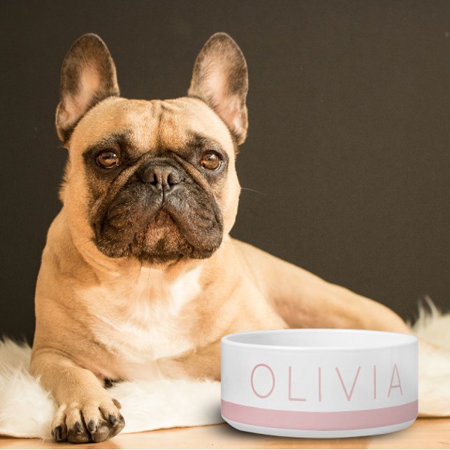 Blush Pink Minimal Colorful Personalized Dog Name (Creator Uploaded)