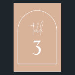 Blush Pink Minimalist Arch Wedding Table Number<br><div class="desc">© Gorjo Designs. Made for you via the Zazzle platform. 

// Need help customising your design? Got other ideas? Feel free to contact me (Zoe) directly.</div>