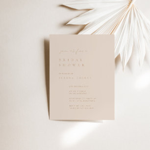 Blush Pink Minimalist Bridal Shower Invitation