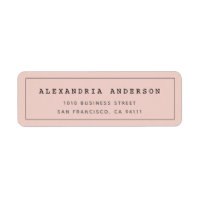 Blush Pink Minimalist Clean Border Address Label
