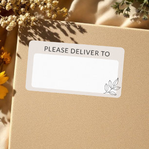 Blush Pink Minimalist Deliver Ship To Shipping Label