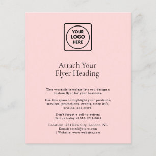 Blush Pink Minimalist Logo Clean Business Flyer