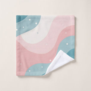 Blush Pink Mint Abstract Modern Collection Bath Towel Set