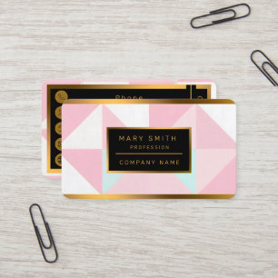 Blush Pink Mint Abstract Popular Collection Business Card