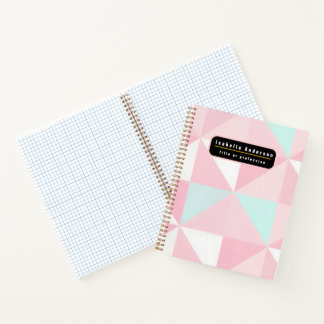 Blush Pink Mint Abstract Popular Collection Notebook