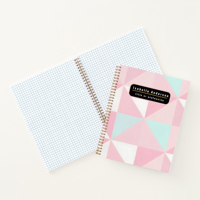 Blush Pink Mint Abstract Popular Collection Notebook (Inside)