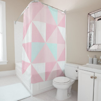 Blush Pink Mint Abstract Popular Collection Shower Curtain