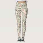 Blush Pink Mint Green Butterfly Leggings<br><div class="desc">Blush Pink Peach Flowers Green Leaves</div>