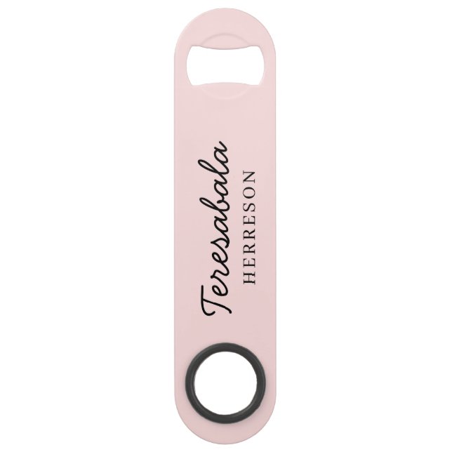 Blush Pink Modern Bridesmaid Script Design (Front)