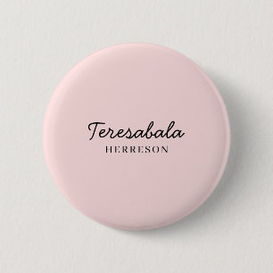 Blush Pink Modern Bridesmaid Script Design 6 Cm Round Badge
