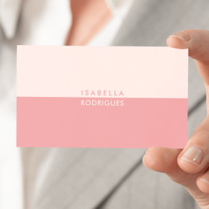 Blush Pink Modern Elegant Business Card