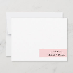 Blush Pink Modern Feminine Minimalist Design Card