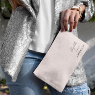 Blush Pink Modern Minimalist Accessory Pouch
