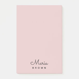 Blush Pink Modern Minimalist Feminine Post-it Notes