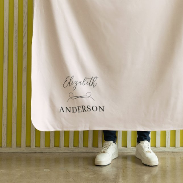 Blush Pink Modern Minimalist Sherpa Blanket (Creator Uploaded)