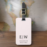 Blush Pink Modern Monogram Minimalist Luggage Tag<br><div class="desc">Elevate your travel experience with our Classic Elegant Modern Minimalist Monogram Luggage Tag. This meticulously designed accessory seamlessly combines timeless elegance with contemporary minimalism, ensuring your luggage stands out with sophistication. Crafted with precision and attention to detail, this luggage tag is more than just a practical item; it's a personalised...</div>