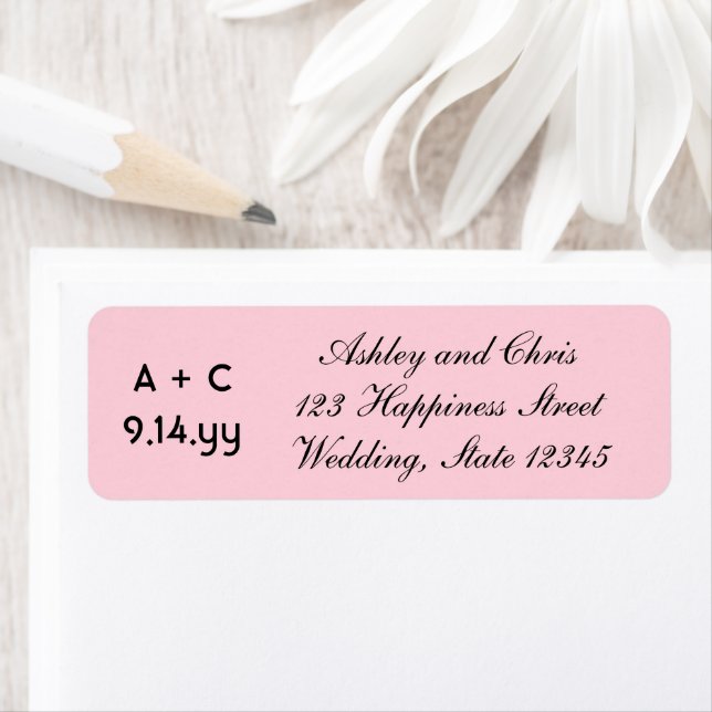 Blush Pink Modern Personalised Wedding Invitation (Insitu)