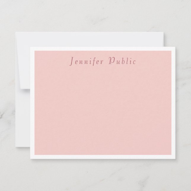 Blush Pink Modern Template Elegant Calligraphy (Front)