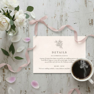 Blush Pink Monogram Details Enclosure Card