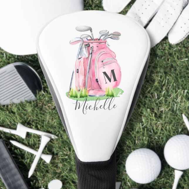 Blush Pink Monogram Golf Head Cover (Blush Pink Monogram Golf Head Cover )