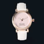 Blush Pink Monogram Modern Minimalist Feminine Chi Watch<br><div class="desc">This blush pink monogram design features a modern, minimalist, and feminine aesthetic, perfect for stylish watches. The soft colour palette and clean layout create a sophisticated and elegant look. Ideal for women who appreciate subtle personalisation and contemporary design, making it perfect for everyday wear or as a thoughtful gift. Combines...</div>