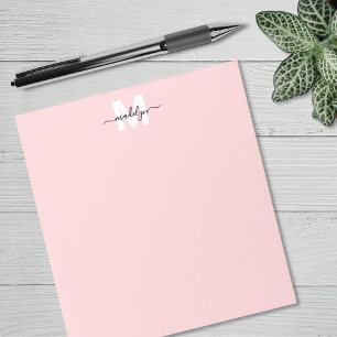 Blush Pink Monogram Notepad