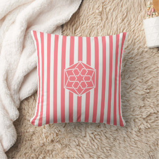 Blush Pink Moroccan Zellige Flower Symbol Cushion