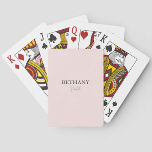 Blush Pink Name Playing Cards