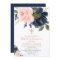Blush pink navy blue floral first holy communion