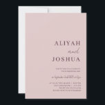 Blush Pink Neutral minimalist wedding invitation<br><div class="desc">Beige Neutral minimalist wedding invitation</div>