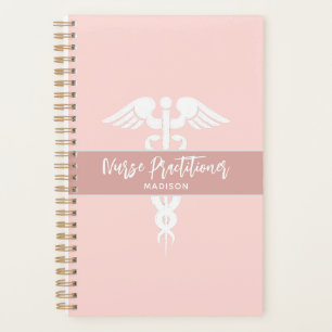Blush Pink Nurse Practitioner Medical Personalised Planner